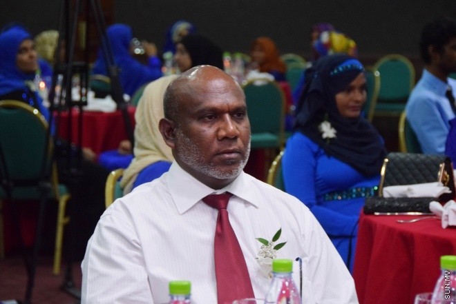 އޭޕްރީލް 18، 2015: ކްރިމިނަލް ކޯޓުގެ އަހަރީ ދުވަސް ފާހަގަކުރުމުގެ ގޮތުން ނަސަންދުރާ ޕެލަސް ހޮޓަލުގައި ބޭއްވި ހަފްލާގެ ތެރެއިން -- ސަން ފޮޓޯ/ފަޔާޒު މޫސާ