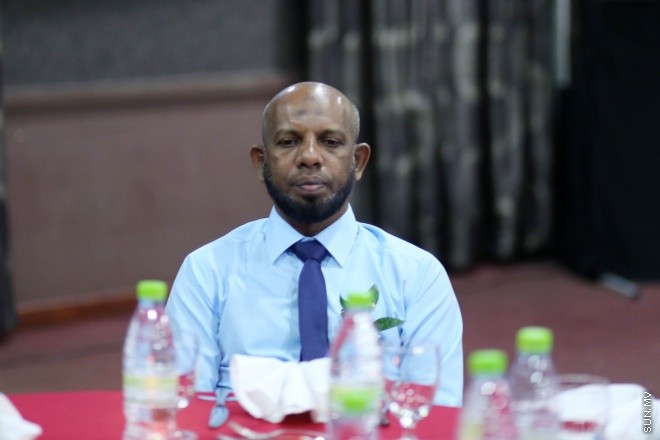 އޭޕްރީލް 18، 2015: ކްރިމިނަލް ކޯޓުގެ އަހަރީ ދުވަސް ފާހަގަކުރުމުގެ ގޮތުން ނަސަންދުރާ ޕެލަސް ހޮޓަލުގައި ބޭއްވި ހަފްލާގެ ތެރެއިން -- ސަން ފޮޓޯ/ފަޔާޒު މޫސާ