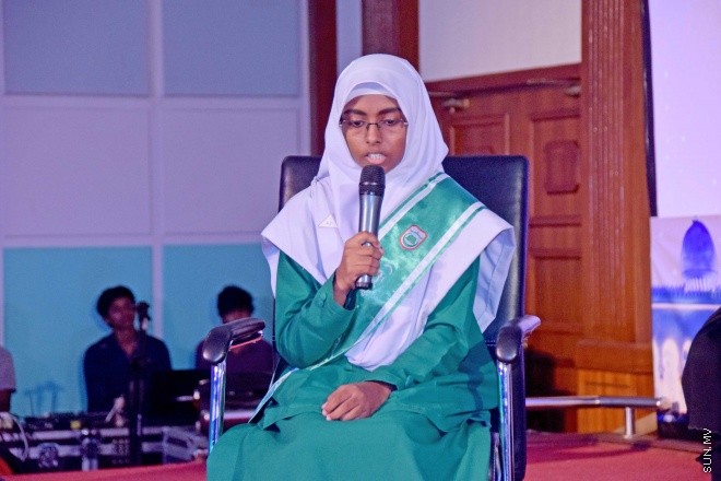 ޖޫން 13، 2015: ޤުރުއާން ކިޔެވުމުގެ 30 ވަނަ ޤައުމީ މުބާރާތް ނިންމުމުގެ ރަސްމިއްޔާތުގެ ތެރެއިން -- ސަންފޮޓޯ/ އަލީ ނަސީރު