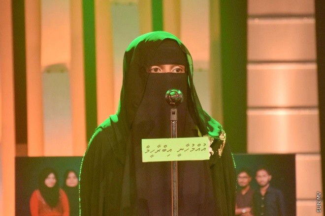 ޖުލައި 17، 2015: ޓީވީއެމް އިން އިންތިޒާމުކޮށްގެން ބޭއްވި، 1436 ވަނަ އަހަރުގެ ރަމަޟާން މަހުގެ، "ރާއްޖޭގެ އެންމެ އަލިގަދަ ތަރި" ޤުރުއާން މުބާރާތުގެ ފައިނަލް އަދި އިނާމު ދިނުމުގެ ރަސްމިއްޔާތުގެ ތެރެއިން -- ސަންފޮޓޯ/ އަލީ ނަސީރު 