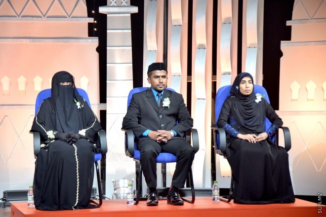 ޖުލައި 17، 2015: ޓީވީއެމް އިން އިންތިޒާމުކޮށްގެން ބޭއްވި، 1436 ވަނަ އަހަރުގެ ރަމަޟާން މަހުގެ، "ރާއްޖޭގެ އެންމެ އަލިގަދަ ތަރި" ޤުރުއާން މުބާރާތުގެ ފައިނަލް އަދި އިނާމު ދިނުމުގެ ރަސްމިއްޔާތުގެ ތެރެއިން -- ސަންފޮޓޯ/ އަލީ ނަސީރު 