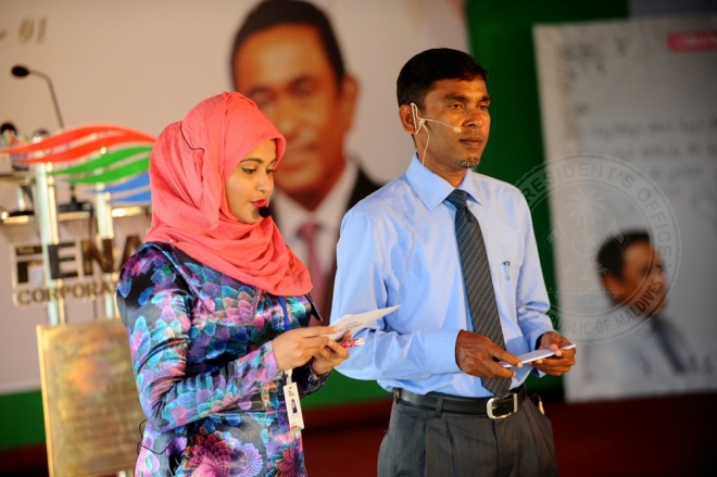 ސެޕްޓެމްބަރ 1، 2015: މާޅޮސްމަޑުލުއުތުރުބުރީ އިންނަމާދޫ އާ އިންޖީނުގެ ރައީސުލްޖުމްހޫރިއްޔާ ހުޅުއްވައިދެއްވުން --- ފޮޓޯ/ރައީސް އޮފީސް