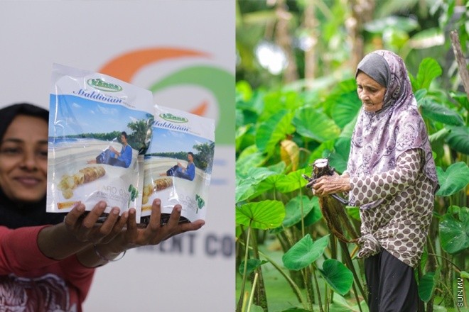 ފުނާޑު ކޯޕްރޭޓިވްސް އިން އުފައްދާ އަލަ ޗިޕްސް އަކީ މުޅި ރާއްޖޭގައި މަގުބޫލުކަން ހޯދަމުން އަންނަ ފުވައްމުލަކުގެ އަމިއްލަ އުފެއްދުމެއް -- ސަން ފޮޓޯ/ ފަޔާޒު މޫސާ