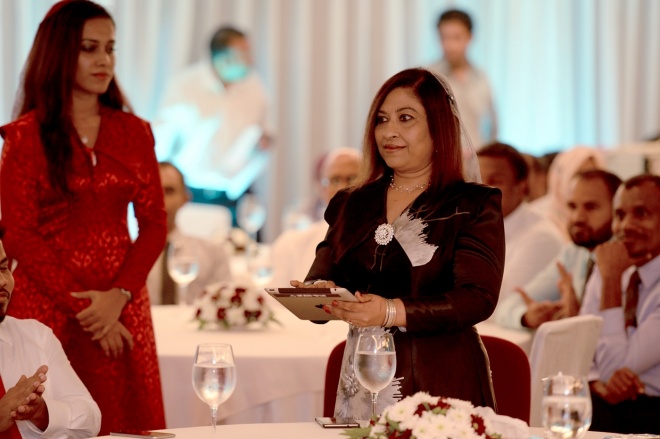 ޑިސެމްބަރު 21، 2015- ސިވިލް ސާވިސްގެ ކުރިއަށް އޮތް ފަސް އަހަރުގެ ޕްލޭން އިފުތިތާހު ކުރުމަށް ޖެން ހޮޓަލުގައި ބޭއްވި ރަސްމިއްޔާތުގައި ރައީސް އަބްދުﷲ ޔާމީން ވާހަކަފުޅު ދައްކަވަނީ -- ފޮޓޯ: ރައީސް އޮފީސް