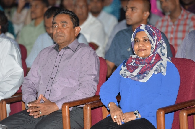 ފެބްރުއަރީ 18، 2016: ހުޅުމާލޭ ކުޑަކުދިންގެހިޔާ ހުޅުވައިދިނުމުގެ ރަސްމިއްޔާތުގެ ތެރެއިން --ފޮޓޯ: ރައީސް އޮފީސް
