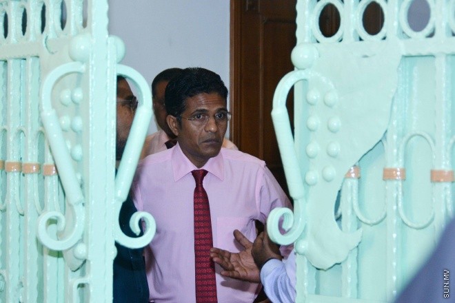 މާޗް 3، 2016: ސަރުކާރުން ސިޔާސީ ޕާޓީތަކާ އެކު ބާއްވާ މަޝްވަރާތަކުގެ ފުރަތަމަ ބައްދަލުވުމުގެ ތެރެއިން -- ސަން ފޮޓޯ/ ފަޔާޒު މޫސާ