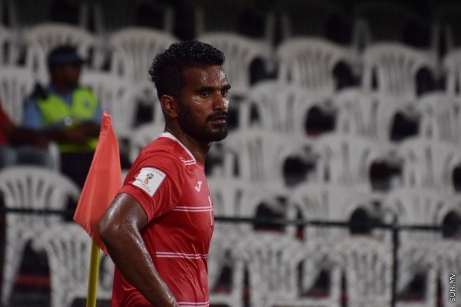 މާޗް 29، 2016: ވޯލްޑް ކަޕް ކޮލިފައިންގެ ފަހު މެޗުގައި ރާއްޖެ އާއި ބޫޓާން ބައްދަލުކުރި މެޗުގެ ތެރެއިން -- ސަން ފޮޓޯ/ފަޔާޒު މޫސާ