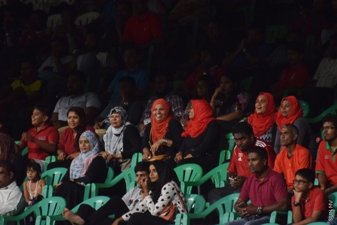 މާޗް 29، 2016: ވޯލްޑް ކަޕް ކޮލިފައިންގެ ފަހު މެޗުގައި ރާއްޖެ އާއި ބޫޓާން ބައްދަލުކުރި މެޗުގެ ތެރެއިން -- ސަން ފޮޓޯ/ފަޔާޒު މޫސާ