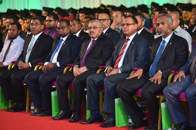 އޭޕްރީލް 1، 2016: އިސްލާމިިކް ޔުނިވަސިޓީގެ ފުރަތަމަ ދަސްވެނިވުމުގެ ރަސްމިއްޔާތުގެ ތެރެއިން -- ފޮޓޯ/ރައީސް އޮފީސް