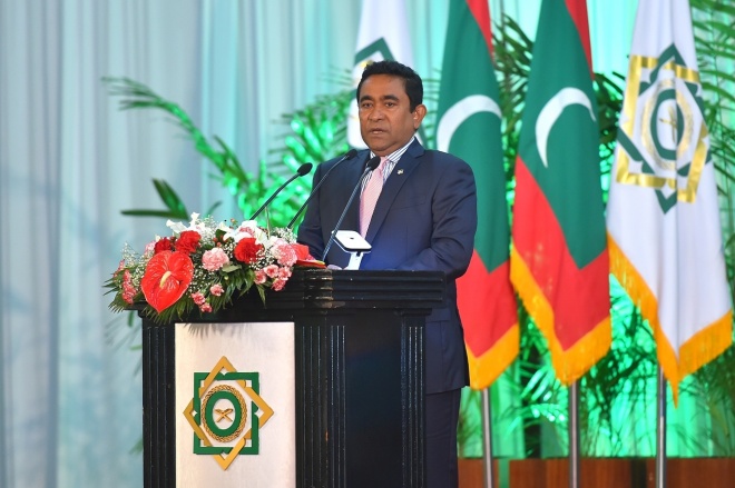 އޭޕްރީލް 1، 2016: އިސްލާމިިކް ޔުނިވަސިޓީގެ ފުރަތަމަ ދަސްވެނިވުމުގެ ރަސްމިއްޔާތުގެ ތެރެއިން -- ފޮޓޯ/ރައީސް އޮފީސް