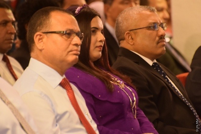 އޭޕްރިލް 10، 2016: ދުނިޔޭގެ ސިއްހަތު ދުވަސް ފާހަގަކުރުމަށް ބޭއްވި ރަސްމީ ޖަލްސާގެ ތެރެއިން --- ސަން ފޮޓޯ/ އަހުމަދު ޝަރުވާން