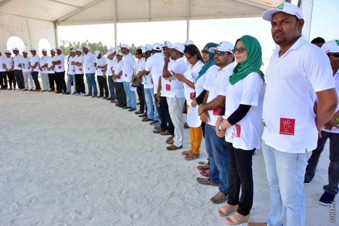 ޖޫން 4، 2016: މިނިވަން މުއައްސަސާތަކުން ހުޅުމާލޭގައި ހިންގި ގަސް އިންދުމުގެ ޕްރޮގުރާމުގެ ތެރެއިން ސަން ފޮޓޯ/ ޔޫސުފް ސޮފްވާން