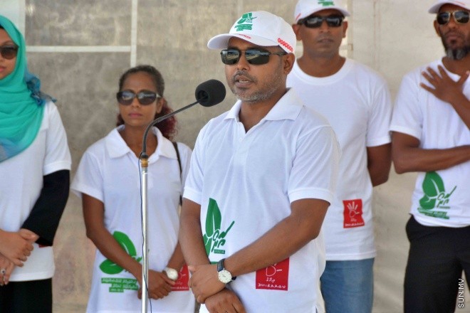 ޖޫން 4، 2016: މިނިވަން މުއައްސަސާތަކުން ހުޅުމާލޭގައި ހިންގި ގަސް އިންދުމުގެ ޕްރޮގުރާމުގެ ތެރެއިން ސަން ފޮޓޯ/ ޔޫސުފް ސޮފްވާން