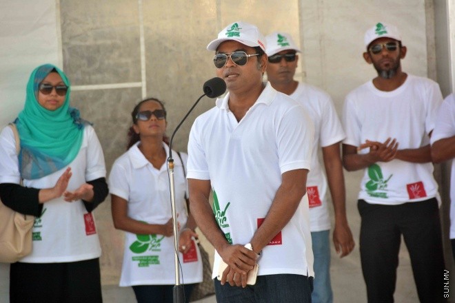 ޖޫން 4، 2016: މިނިވަން މުއައްސަސާތަކުން ހުޅުމާލޭގައި ހިންގި ގަސް އިންދުމުގެ ޕްރޮގުރާމުގެ ތެރެއިން ސަން ފޮޓޯ/ ޔޫސުފް ސޮފްވާން