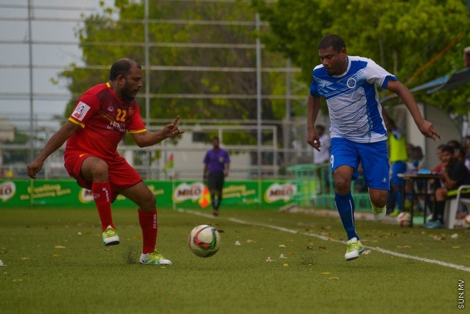 ވެޓެރަންސް ކަޕް: ވިކްޓްރީ ސްޕޯޓްސް ކުލަބާއި ނިއުރޭޑިއަންޓް ސްޕޯޓްސް ކްލަބް ބައްދަލު ކުރި މެޗުގެ ތެރެއިން : 1-3 ގެ ނަތީޖާއަކުން މެޗު ކާމިޔާބް ކުރީ ނިއުރޭޑިއަންޓް ސްޕޯޓްސް ކްލަބް--- ސަން ފޮޓޯ/ މުހައްމަދު އަފްރާހް