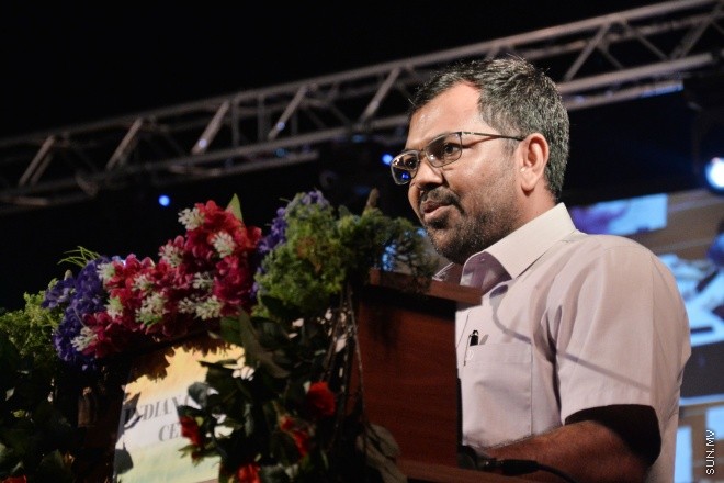 އޯގަސްޓް 7، 2016: ރާއްޖޭގައި ގާއިމުކޮށްފައިވާ އިންޑިއަން ކަލްޗަރަލް ސެންޓަރު (އައިސީސީ) އަށް ފަސް އަހަރު ފުރުން ފާހަގަ ކުރުމަށް އޮލިމްޕަހުގައި ބޭއްވި ރަސްމިއްޔާތުގެ ތެރެއިން -- ސަން ފޮޓޯ/ ފަޔާޒު މޫސާ