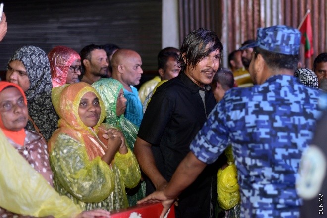 26 އޮގަސްޓް 2016: އިދިކޮޅު އިއްތިހާދުން މާލޭގައި ބޭއްވި އެއްވުމުގެ ތެރެއިން--- ސަން ފޮޓޯ: މުހައްމަދު އަފްރާހް