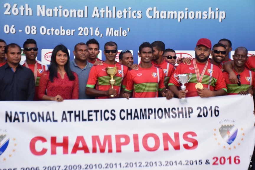 އޮކްޓޯބަރ 8، 2016: ގައުމީ އެތުލެޓިކްސް މުބާރާތުގެ ނިންމުމުގެ ރަސްމިއްޔާތުގެ ތެރެއިން -- ސަން ފޮޓޯ/ ފަޔާޒު މޫސާ