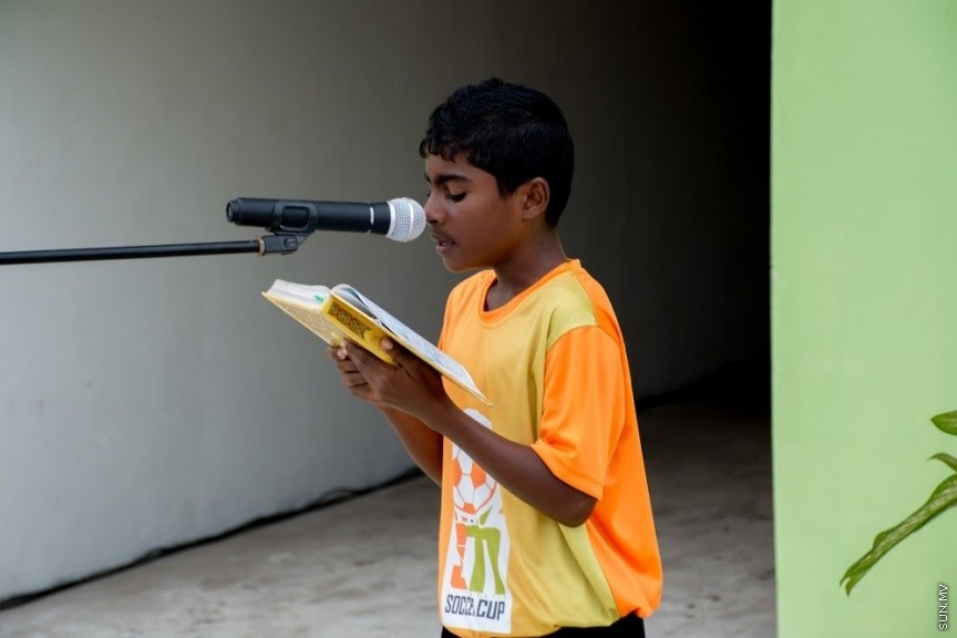 28 ނޮވެމްބަރ 2016: ސިޔާމް މައުރޫފް ސޮކަރ ކަޕް ހުޅުވުމުގެ ރަސްމިއްޔާތުގެ ތެރެއިން---ސަން ފޮޓޯ// އަލީ އާތިފް