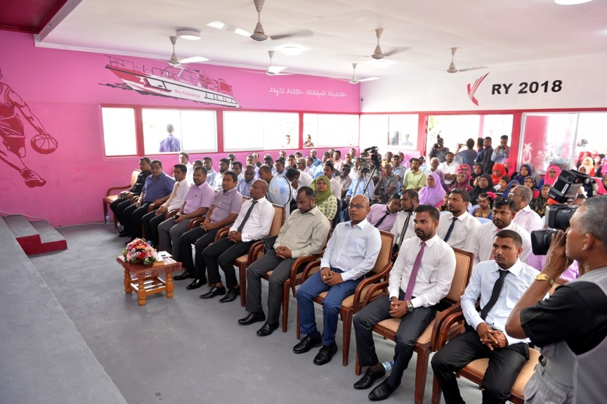 ރައީސް ޔާމީން ގއ. އަތޮޅުގެ ދެ ރަށަކަށް ކުރެއްވި ދަތުރުގެ ތެރެއިން ގއ.ވިލިނގިއްޔަށް ވަޑައިގަތުން--ފޮޓޯ/ރައީސް އޮފީސް