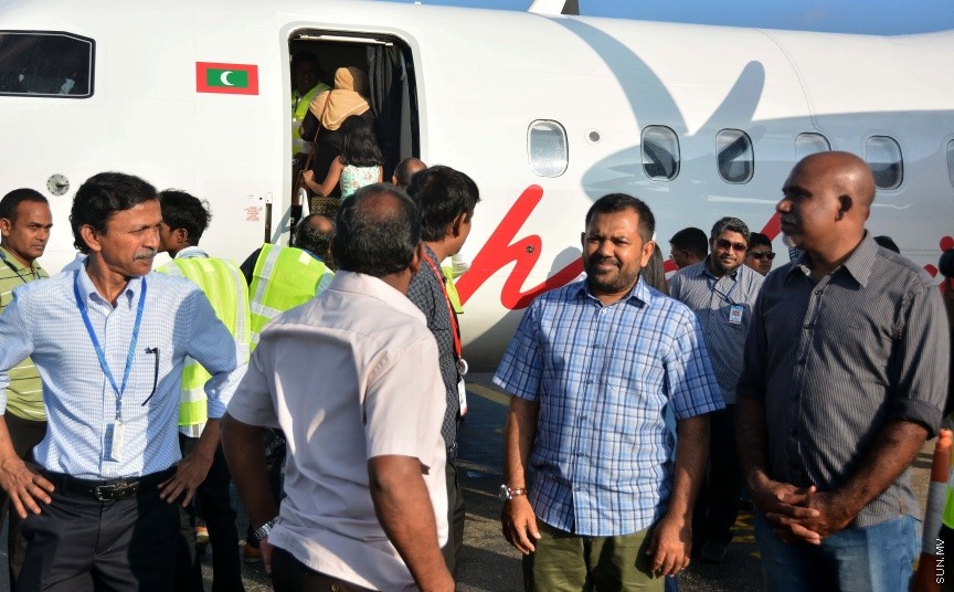 ޑިސެމްބަރ 17، 2016: ގައުމީ އެއާލައިން، މޯލްޑިވިއަންގެ 20 ވަނަ މަތިންދާ ބޯޓު ރާއްޖެގެނައުން -- ސަން ފޮޓޯ/ އިއްތިޝާމް