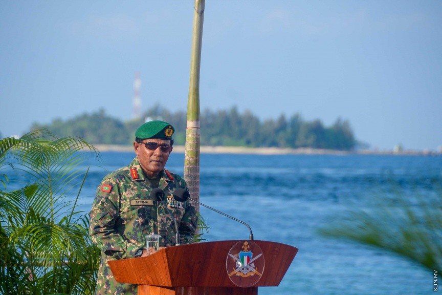 12 ޖެނުއަރީ 2017: އެމްއެންޑީއެފްގެ ކޯސްޓްގާޑަށް އަލަށް ގެނައި ވަޒަން ނާރާ، ފާސްޓް އިންޓަސެޕްޝަން ކްރާފްޓް (އެފްއައިސީ) ހަ އުޅަނދު ހިދުމަތަށް ނެރުމަށް ބޭއްވި ރަސްމިޔާތުގެ ތެރެއިން---ސަން ފޮޓޯ/ މުހައްމަދު އަފްރާހް