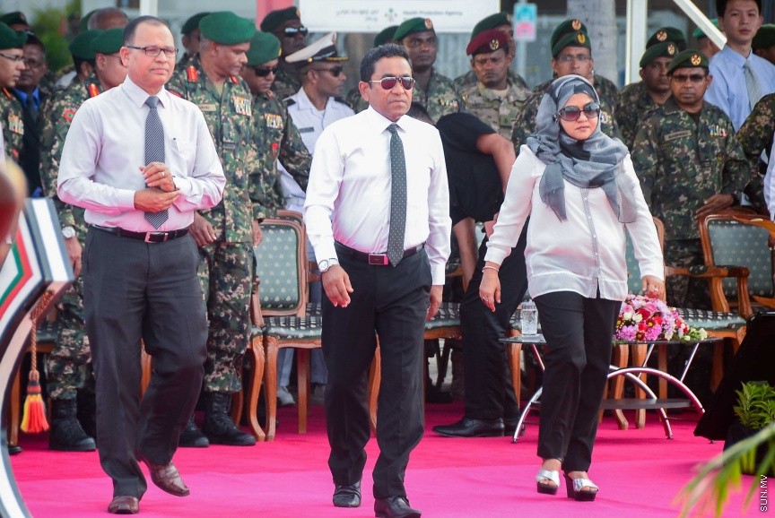12 ޖެނުއަރީ 2017: އެމްއެންޑީއެފްގެ ކޯސްޓްގާޑަށް އަލަށް ގެނައި ވަޒަން ނާރާ، ފާސްޓް އިންޓަސެޕްޝަން ކްރާފްޓް (އެފްއައިސީ) ހަ އުޅަނދު ހިދުމަތަށް ނެރުމަށް ބޭއްވި ރަސްމިޔާތުގެ ތެރެއިން---ސަން ފޮޓޯ/ މުހައްމަދު އަފްރާހް