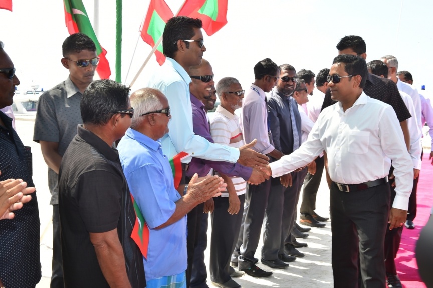 ޖެނުއަރީ 23، 2017: ރައީސް ޔާމީން މ. ދިއްގަރަށް ވަޑައިގެންނެވުން -- ފޮޓޯ/ ރައީސް އޮފީސް