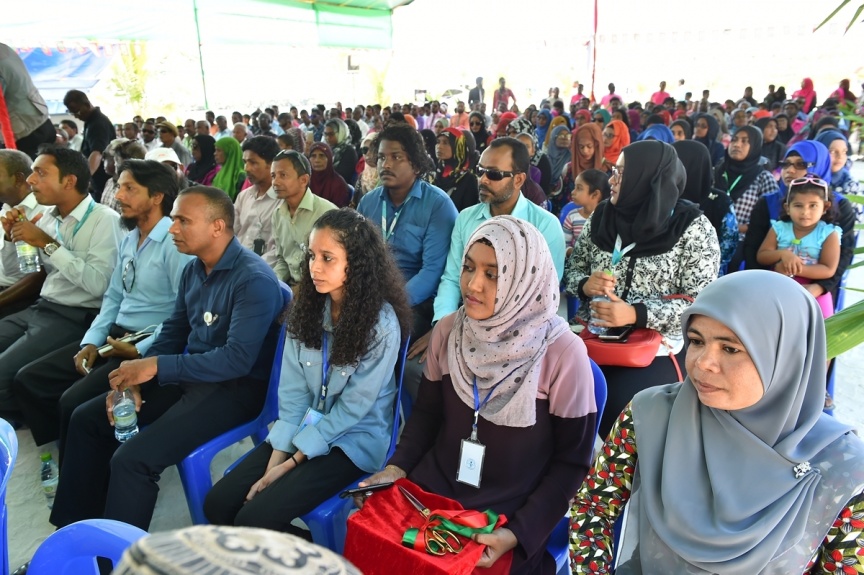 ޖެނުއަރީ 23، 2017: މ. މުލަކުގައި ފެނުގެ ނިޒާމު އިފްތިތާހު ކުރުމަށް ބޭއްވި ރަސްމިއްޔާތުގެ ތެރެއިން --- ފޮޓޯ/ ރައީސް އޮފީސް
