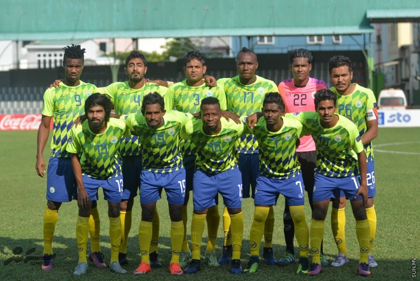 7 ފެބްރުއަރީ 2017: އޭއެފްސީ ކަޕްގެ ޕްރިލިމިނަރީ ބުރުގައި މިއަދު ހަވީރު ކުލަބް ވެލެސިއާއާއި ބޫޓާންގެ ތިމްޕޫ ސިޓީ ބައްދަލު ކުރިމެޗުގެ ތެރެއިން: 3-0 ގެ ނަތީޖާއަކުން އެ މެޗުކާމިޔާބް ކުރީ ކުލްބް ވެލެންސިއާ---ސަން ފޮޓޯ/ މުހައްމަދު އަފްރާހް