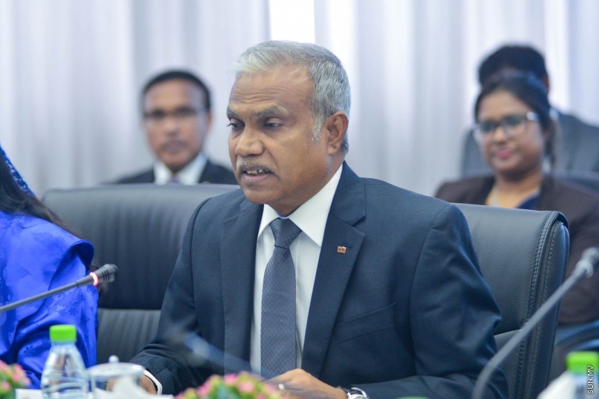 9 ފެބްރުއަރީ 2017: ސްރީލަންކާ އަދި ދިވެހިރާއްޖޭގެ ޖޮއިންޓް ކޮމިޝަނުގެ ތިންވަނަ ބައްދަލުވުން: މި ބައްދަލުވުމުގައި ބައިވެރިވެވަޑައިގަތުމަށް ލަންކާގެ ފޮރިން މިނިސްޓަރު މަންގަލަ ސަމަރަވީރަ ރާއްޖެ ވަޑައިގެންނެވި --ސަން ފޮޓޯ/ މުހައްމަދު އަފްރާހް