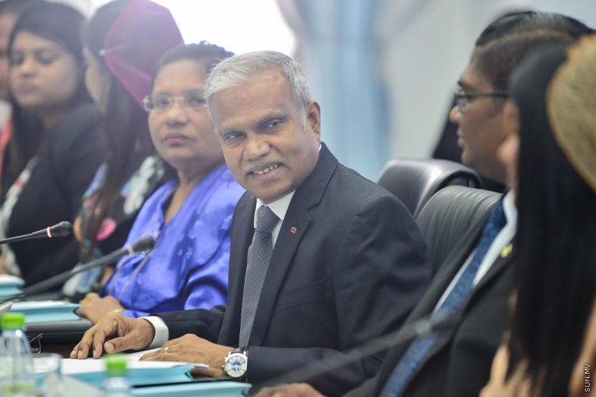9 ފެބްރުއަރީ 2017: ސްރީލަންކާ އަދި ދިވެހިރާއްޖޭގެ ޖޮއިންޓް ކޮމިޝަނުގެ ތިންވަނަ ބައްދަލުވުން: މި ބައްދަލުވުމުގައި ބައިވެރިވެވަޑައިގަތުމަށް ލަންކާގެ ފޮރިން މިނިސްޓަރު މަންގަލަ ސަމަރަވީރަ ރާއްޖެ ވަޑައިގެންނެވި --ސަން ފޮޓޯ/ މުހައްމަދު އަފްރާހް