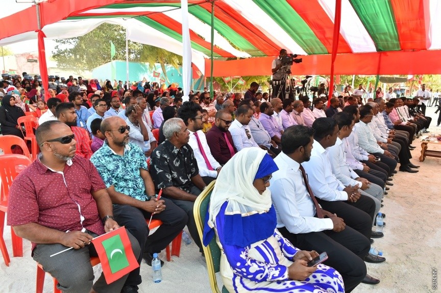 13 ފެބްރުއަރީ 2017: ހިންމަފުށީ ބިން ހިއްކުމުގެ މަޝްރޫޢުގެ ނިމުން ފާހަގަ ކުރުން--- ފޮޓޯ/ ރައީސް އޮފީސް