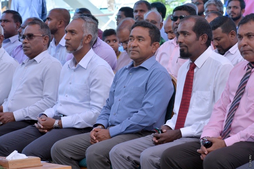 13 ފެބްރުއަރީ 2017: ހިންމަފުށީ ބިން ހިއްކުމުގެ މަޝްރޫޢުގެ ނިމުން ފާހަގަ ކުރުން--- ފޮޓޯ/ ރައީސް އޮފީސް