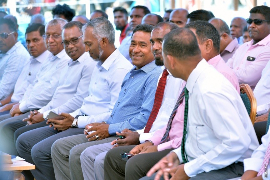 13 ފެބްރުއަރީ 2017: ހިންމަފުށީ ބިން ހިއްކުމުގެ މަޝްރޫޢުގެ ނިމުން ފާހަގަ ކުރުން--- ފޮޓޯ/ ރައީސް އޮފީސް