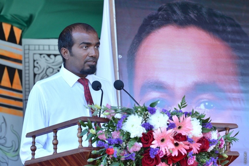 13 ފެބްރުއަރީ 2017: ހިންމަފުށީ ބިން ހިއްކުމުގެ މަޝްރޫޢުގެ ނިމުން ފާހަގަ ކުރުން--- ފޮޓޯ/ ރައީސް އޮފީސް