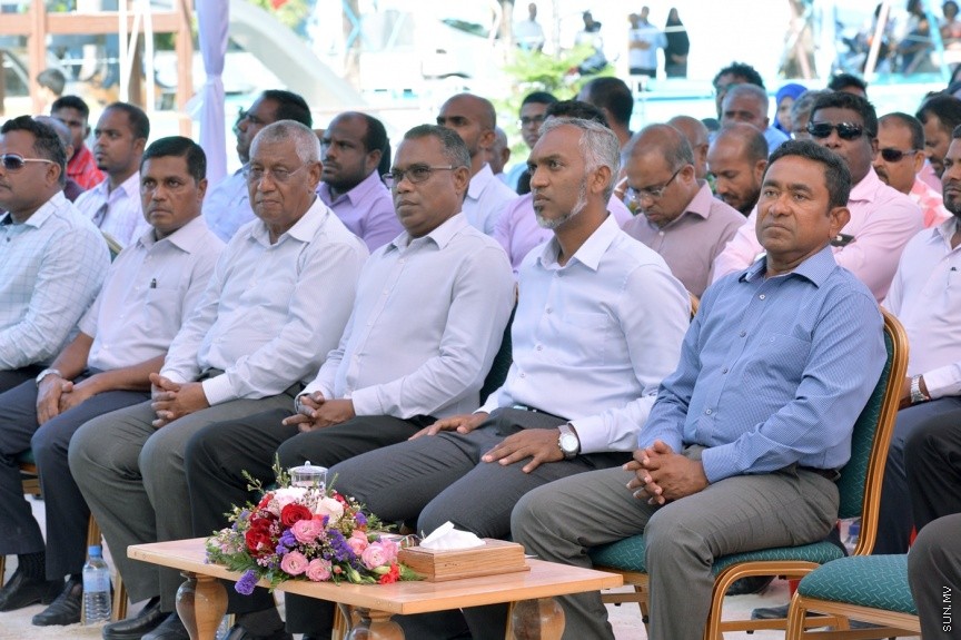 13 ފެބްރުއަރީ 2017: ހިންމަފުށީ ބިން ހިއްކުމުގެ މަޝްރޫޢުގެ ނިމުން ފާހަގަ ކުރުން--- ފޮޓޯ/ ރައީސް އޮފީސް