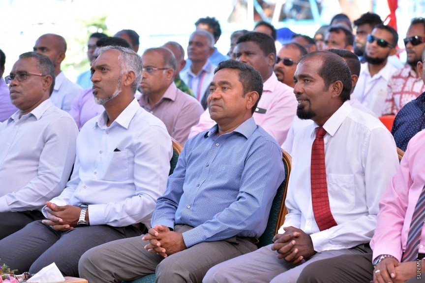 13 ފެބްރުއަރީ 2017: ހިންމަފުށީ ބިން ހިއްކުމުގެ މަޝްރޫޢުގެ ނިމުން ފާހަގަ ކުރުން--- ފޮޓޯ/ ރައީސް އޮފީސް
