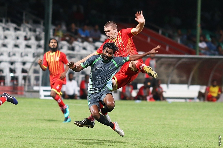 25 ފެބްރުއަރީ 2017: މާލޭ ލީގުގައި ވިކްޓަރީ އާއި ގުރީން ސްޓްރީޓް ބައްދަލުކުރި މެޗުގެ ތެރެއިން:  1-0 ގެ ނަތީޖާއަކުން އެ މެޗު ކާމިޔާބް ކުރީ  ގްރީން ސްޓްރީޓް---ސަން ފޮޓޯ/ ފަޔާޒު މޫސާ