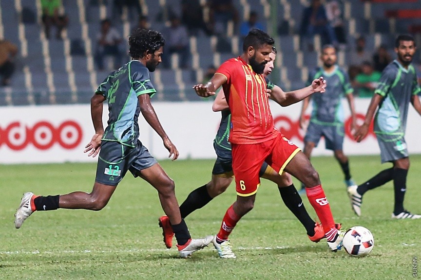 25 ފެބްރުއަރީ 2017: މާލޭ ލީގުގައި ވިކްޓަރީ އާއި ގުރީން ސްޓްރީޓް ބައްދަލުކުރި މެޗުގެ ތެރެއިން:  1-0 ގެ ނަތީޖާއަކުން އެ މެޗު ކާމިޔާބް ކުރީ  ގްރީން ސްޓްރީޓް---ސަން ފޮޓޯ/ ފަޔާޒު މޫސާ
