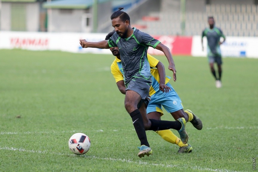 މާޗް 5، 2017: މާލޭ ލީގްގައި ވެލެންސިއާ އާއި ގްރީން ސްޓްރީޓް ބައްދަލުކުރި މެޗުގެ ތެރެއިން -- ސަން ފޮޓޯ/ ފަޔާޒު މޫސާ