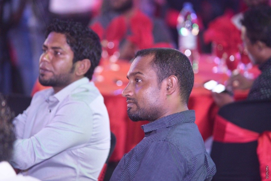މާޗް 7، 2017: ޝެއިޚް ކަމާލް އިންޓަނޭޝަނަލް ކްލަބު ކަޕް ޓީސީއިން ކާމިޔާބު ކުރުމާ ގުޅިގެން އެފްއޭމް ކުރިމަތީގައި އެ އިދާރާއިން އިންތިޒާމް ކޮށްގެން ބޭއްވި ހާއްސަ ހަފްލާގެ ތެރެއިން  -- ސަން ފޮޓޯ/ ފަޔާޒު މޫސާ