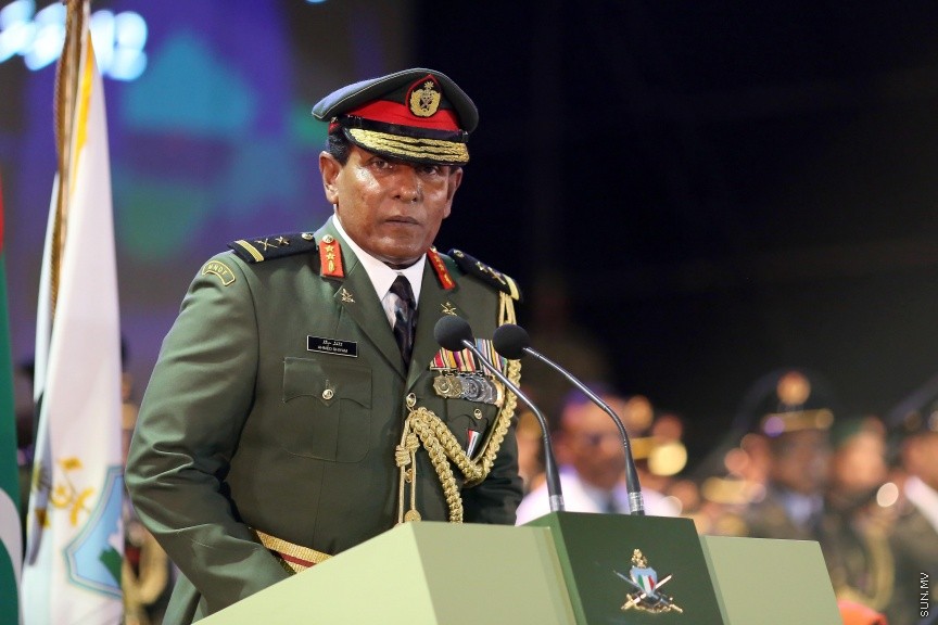 މާޗް 21، 2017: ސިފައިންގެ 12ވަނަ ހެވިކަމުގެ މުބާރަތް ނިންމުމުގެ ގޮތުން ކަޅުތުއްކަލާ ކޮށީގައި ބޭއްވި ރަސްމިއްޔާތުގެ ތެރެއިން -- ސަން ފޮޓޯ/ ފަޔާޒު މޫސާ