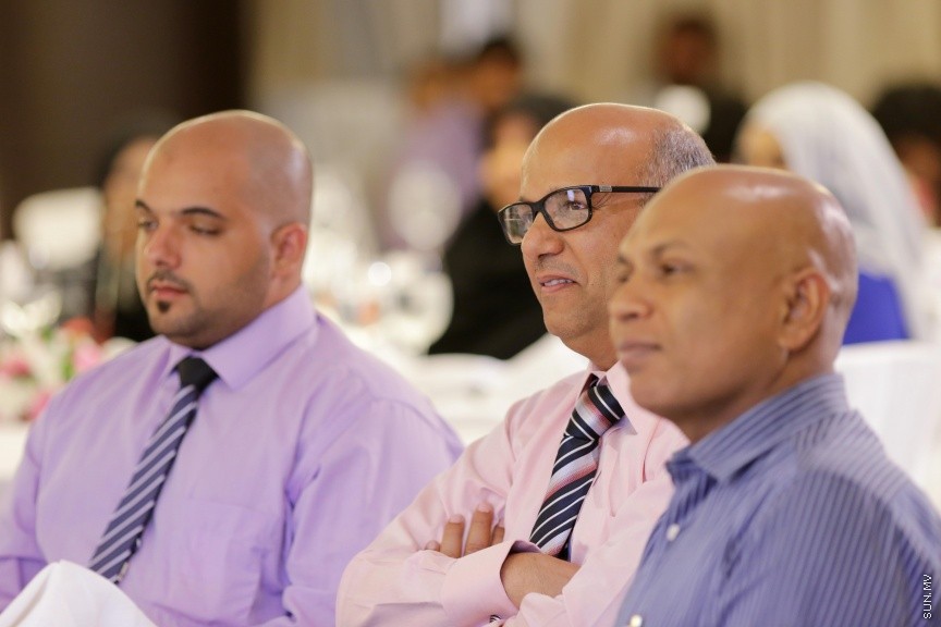 އޭޕްރީލް 2، 2017: މޯލްޑިވްސް ހައްޖު ކޯޕަރޭޝަންގެ ކާމިޔާބު 3 އަހަރު ފާހަގަކުރުމަށް ޖެން ހޮޓެލްގައި ބޭއްވި ހަފްލާގެ ތެރެއިން -- ސަން ފޮޓޯ/ ފަޔާޒު މޫސާ