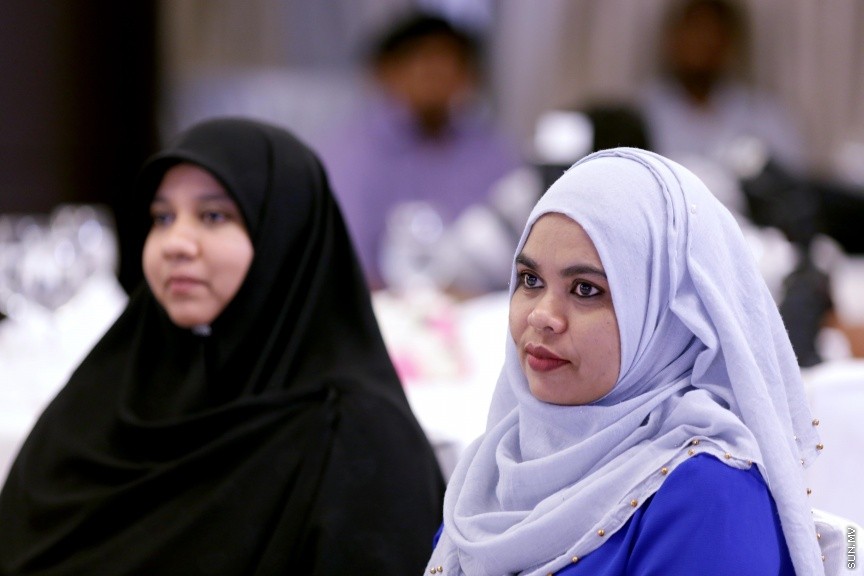 އޭޕްރީލް 2، 2017: މޯލްޑިވްސް ހައްޖު ކޯޕަރޭޝަންގެ ކާމިޔާބު 3 އަހަރު ފާހަގަކުރުމަށް ޖެން ހޮޓެލްގައި ބޭއްވި ހަފްލާގެ ތެރެއިން -- ސަން ފޮޓޯ/ ފަޔާޒު މޫސާ