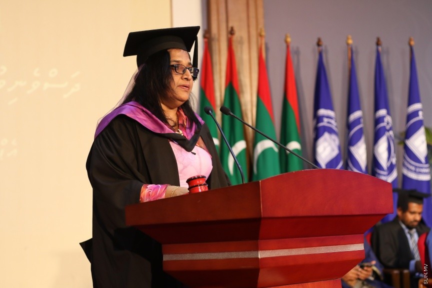 16 އޭޕްރީލް 2017: ގައުމީ ޔުނިވާސިޓީގެ ދަސްވެނިވުމުގެ ރަސްމިއްޔާތުގެ ތެރެއިން --- ސަން ފޮޓޯ/ އިހްތިޝާމް މުހައްމަދު