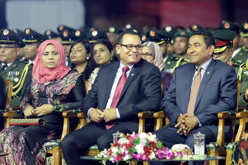 އޭޕްރީލް 23، 2017: ސިފައިންގެ 125ވަނަ އަހަރީ ދުވަސް ފާހަގަ ކުރުމަށް ބޭއްވި ޖަލްސާގެ ތެރެއިން -- ސަން ފޮޓޯ/ ފަޔާޒު މޫސާ