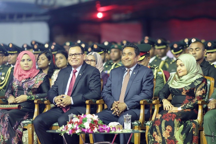 އޭޕްރީލް 23، 2017: ސިފައިންގެ 125ވަނަ އަހަރީ ދުވަސް ފާހަގަ ކުރުމަށް ބޭއްވި ޖަލްސާގެ ތެރެއިން -- ސަން ފޮޓޯ/ ފަޔާޒު މޫސާ