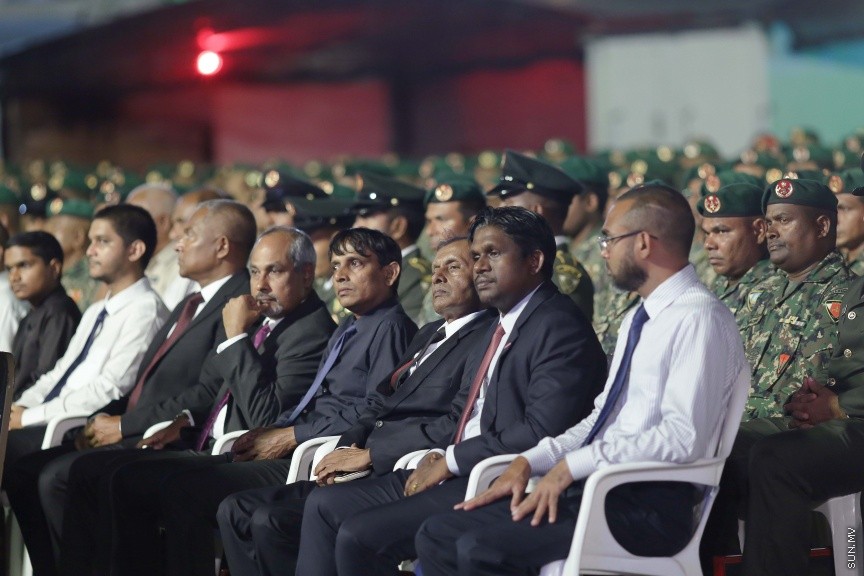 އޭޕްރީލް 23، 2017: ސިފައިންގެ 125ވަނަ އަހަރީ ދުވަސް ފާހަގަ ކުރުމަށް ބޭއްވި ޖަލްސާގެ ތެރެއިން -- ސަން ފޮޓޯ/ ފަޔާޒު މޫސާ