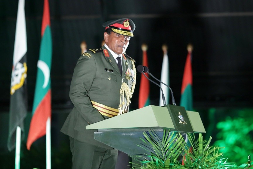 އޭޕްރީލް 23، 2017: ސިފައިންގެ 125ވަނަ އަހަރީ ދުވަސް ފާހަގަ ކުރުމަށް ބޭއްވި ޖަލްސާގެ ތެރެއިން -- ސަން ފޮޓޯ/ ފަޔާޒު މޫސާ